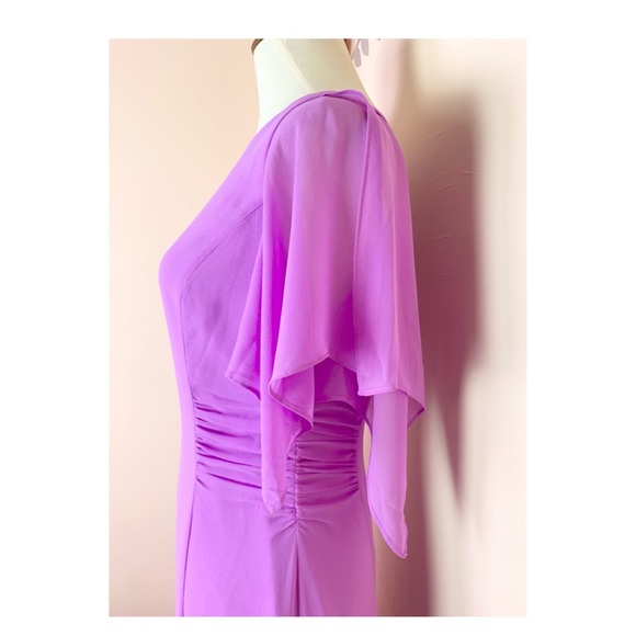 ***SOLD*** New! HALSTON Dramatic Pleated Ruffle Dress Gown - Picture 9 of 11